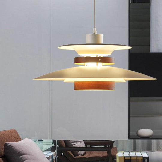Bookstore Ufo Pendant Light: Creative Metal Hanging Light With Adjustable Cord