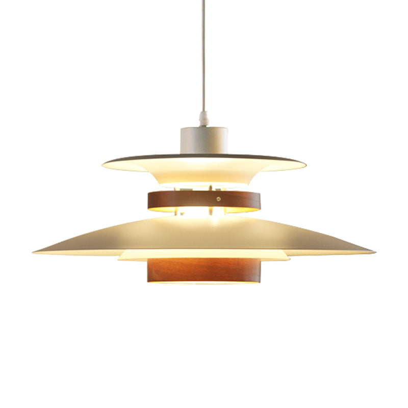 Bookstore Ufo Pendant Light: Creative Metal Hanging Light With Adjustable Cord