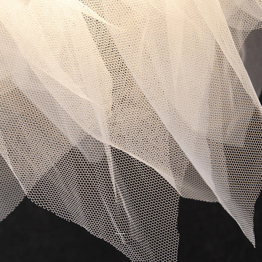 Modern Floral Pendant Light In White Perfect For Bedroom Decor