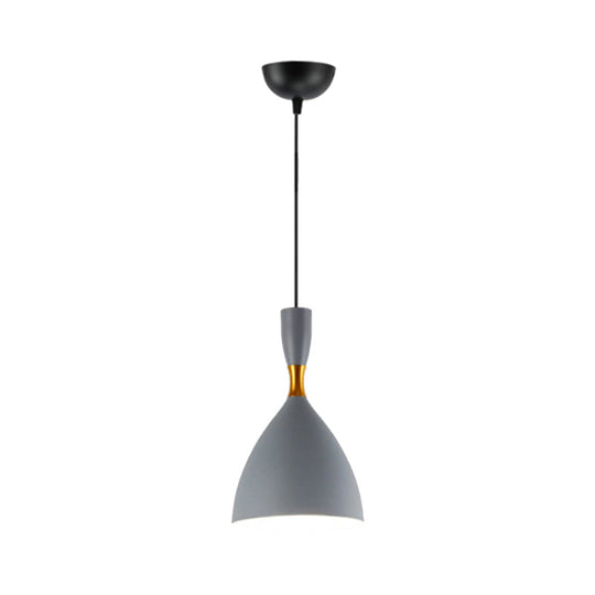 Contemporary Aluminum Funnel Suspension Pendant Lamp - Fits Study Room Or Cafe 6.5/10 Inch Wide 1