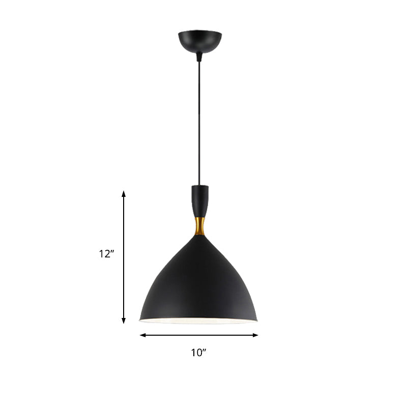 Contemporary Aluminum Funnel Suspension Pendant Lamp - Fits Study Room Or Cafe 6.5/10 Inch Wide 1