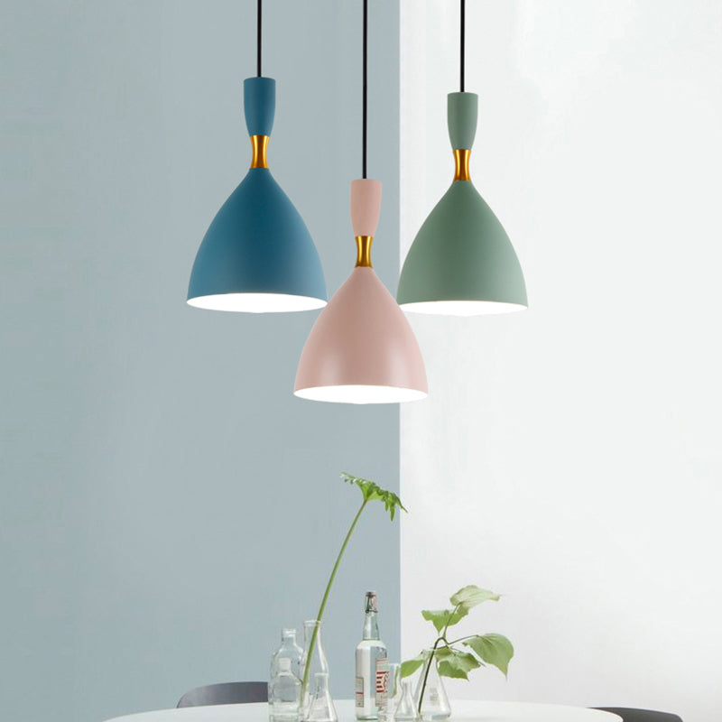 Macaron Loft Suspension Light - Restaurant Cloth Shop Funnel Pendant Lighting Aluminum 1 Head