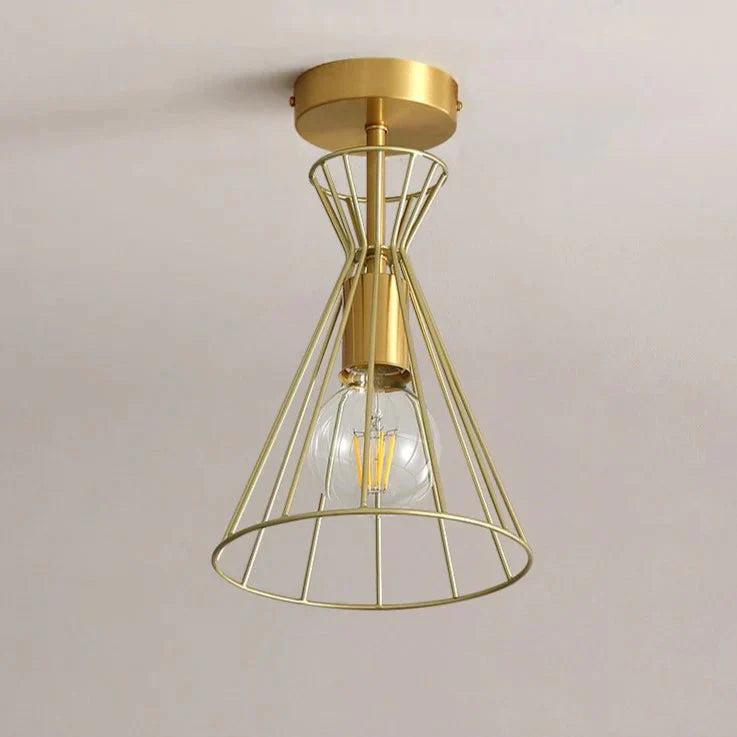 American All-Copper Balcony Ceiling Lamp