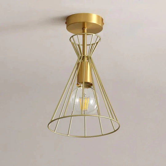 American All-Copper Balcony Ceiling Lamp