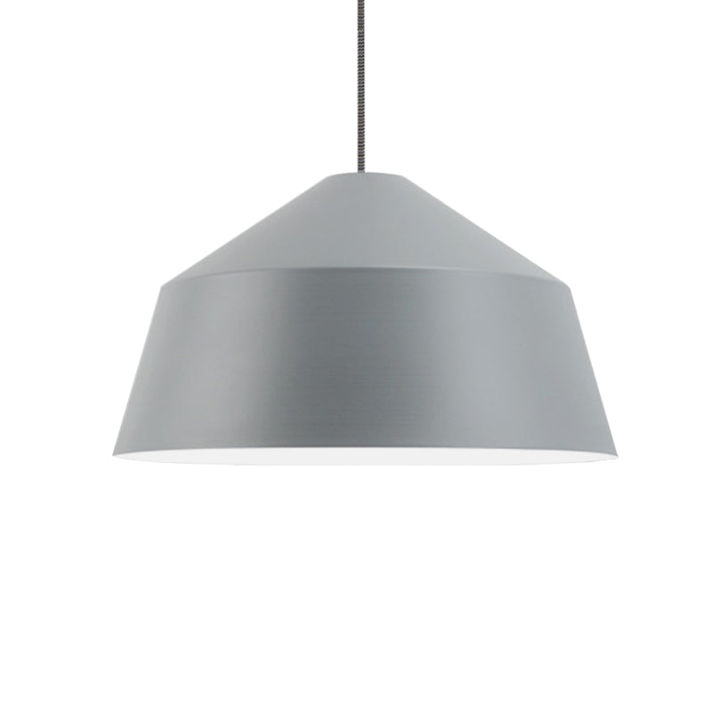 Nordic Metallic Pendant Lamp With Adjustable Cord For Hotel- Undertint Barn Light