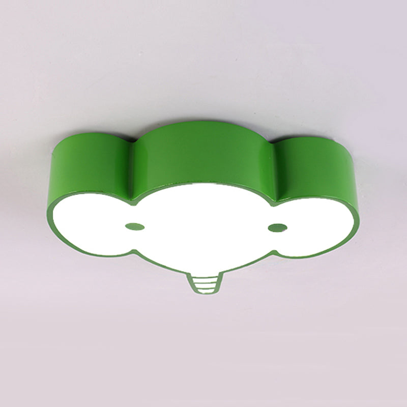 Lovely Metal Elephant Ceiling Lamp For Kindergarten And Nursing Rooms Green / White