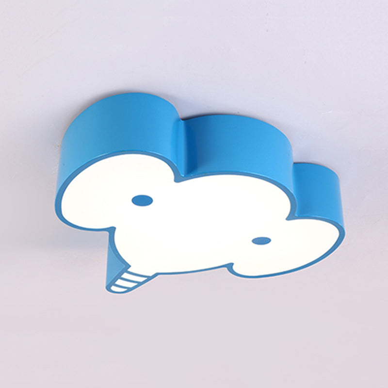 Lovely Metal Elephant Ceiling Lamp For Kindergarten And Nursing Rooms Blue / White