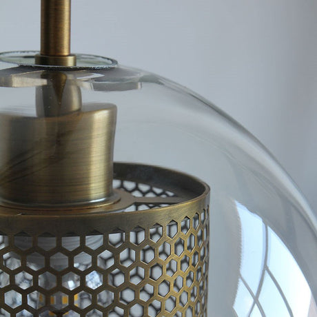 Modern Orb Pendant Light With Mesh Screen - Ideal For Hallways