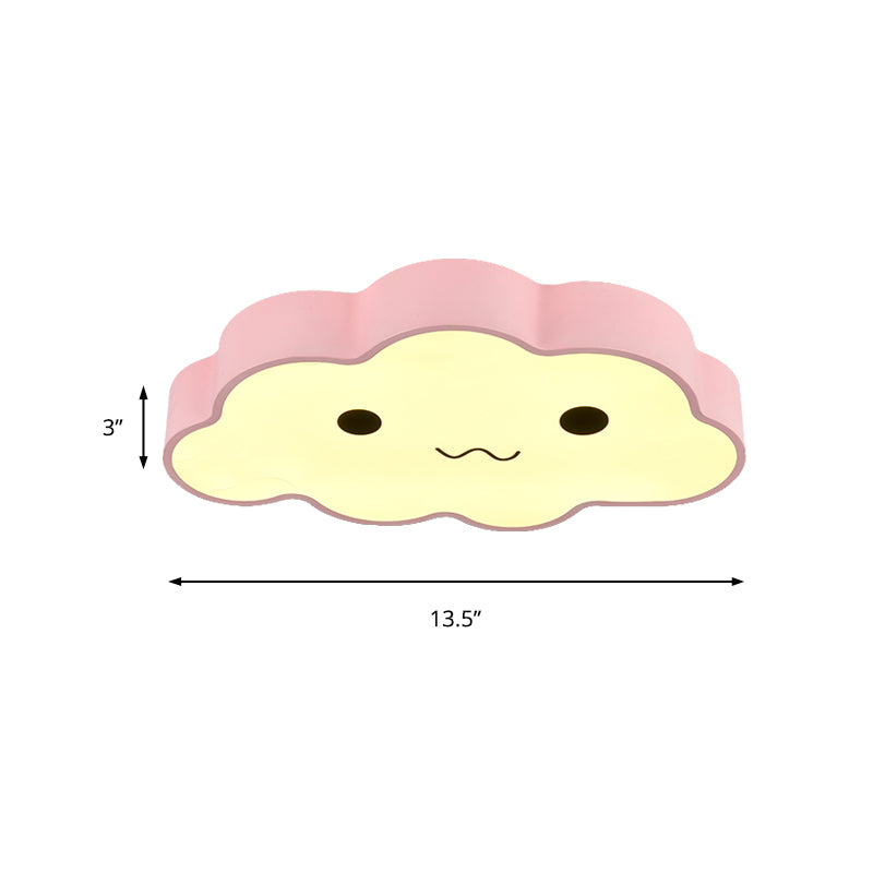 Pink Cloud Ceiling Light For Kids’ Room Or Study - Metal Fixture