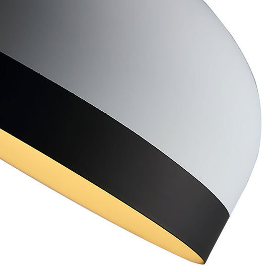 Black And White Metal Hanging Light Fixture: Modern Simple Suspension Lamp