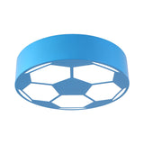 Colorful Football Flushmount Childrens Led Ceiling Light With Acrylic Shade