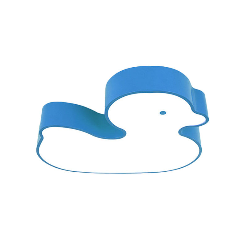 Little Duck Led Flush Mount Childrens Lamp With Colorful Acrylic Close To Ceiling Fixture