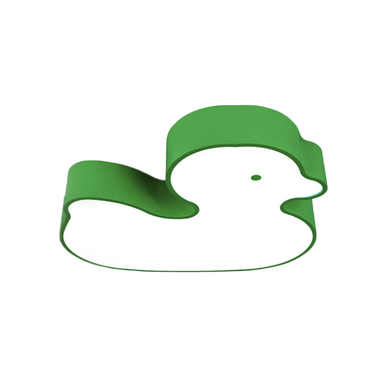Little Duck Led Flush Mount Children’s Lamp With Colorful Acrylic Close To Ceiling Fixture