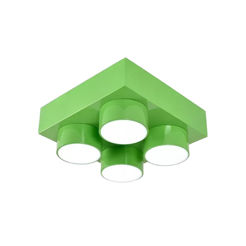 Kids Led Ceiling Light Fixture - Colorful Building Block Design’