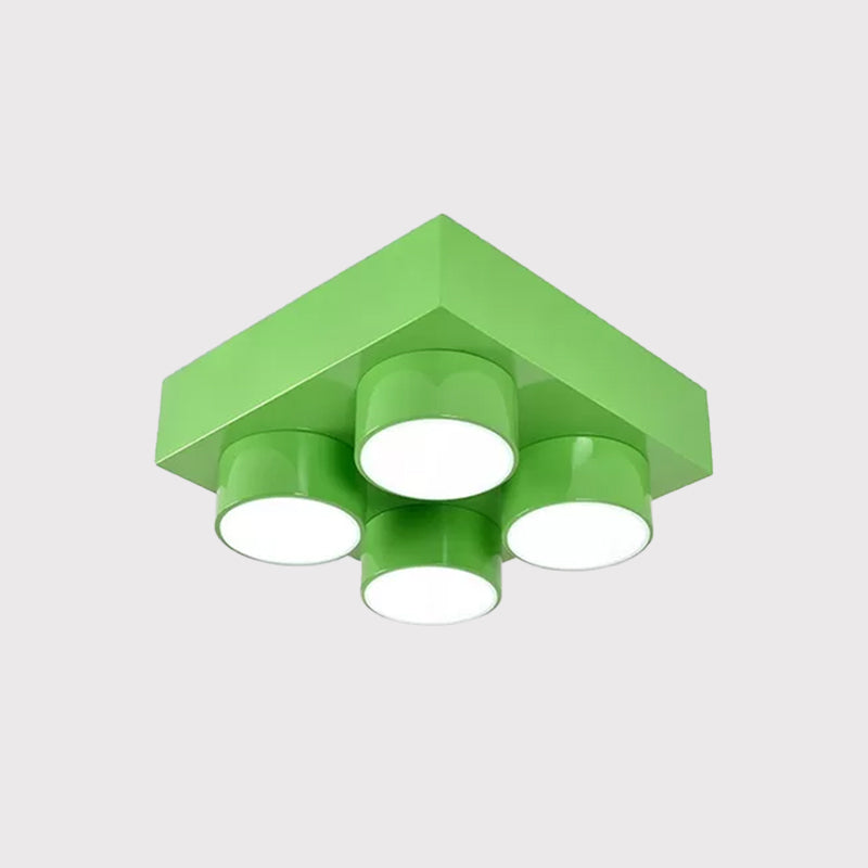 Kids Led Ceiling Light Fixture - Colorful Building Block Design’