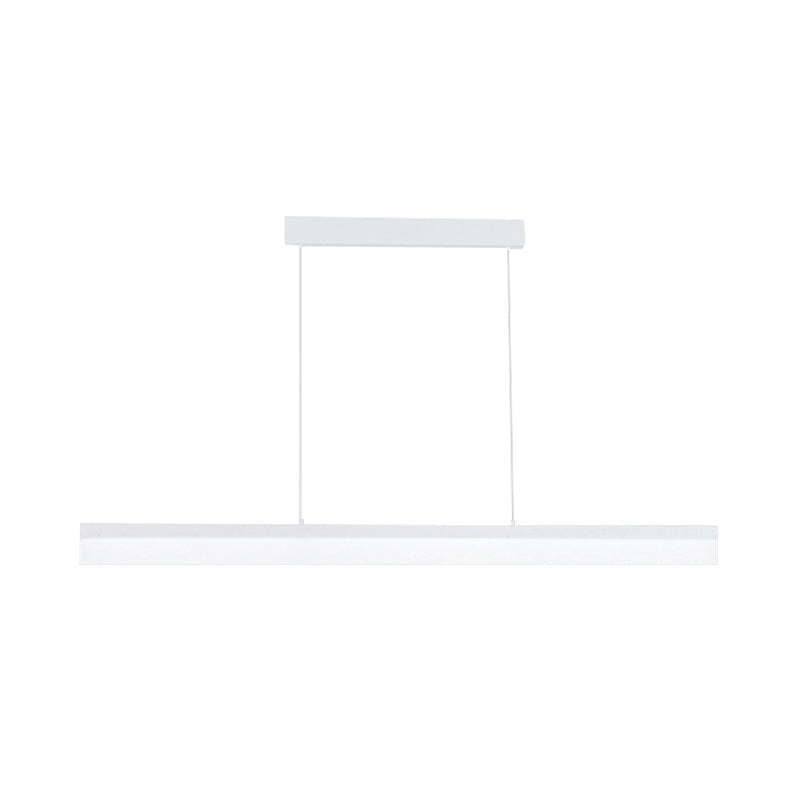 Sleek Black/White/Brown Linear Pendant Led Light In Warm/White/Natural 31.5’/39’/47’ Wide