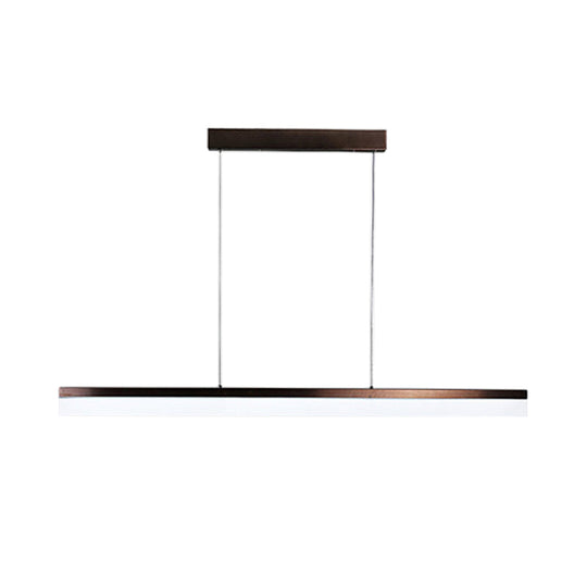 Minimalist Led Pendant Light In Black White Or Brown - Warm Natural Lighting 31.5 39 47 Wide