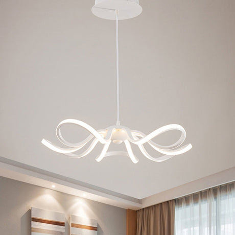 Modern Aluminum Led Pendant Light Fixture - Minimalist Rosette Hanging For Bedroom And More
