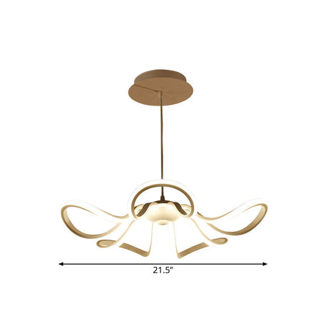 Modern Aluminum Led Pendant Light Fixture - Minimalist Rosette Hanging For Bedroom And More