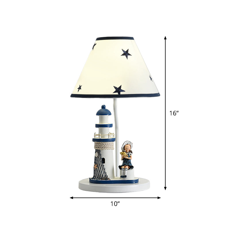 Chara - Kids Cartoon Table Light Resin 1 Head Children Room Task Lighting In
