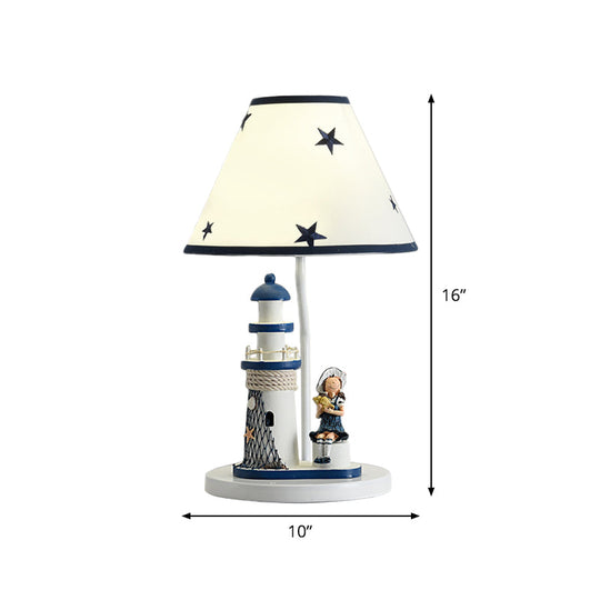 Chara - Kids Cartoon Table Light Resin 1 Head Children Room Task Lighting In