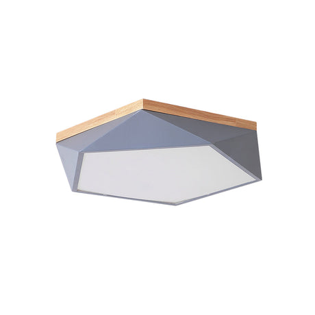 Iron Flush Mount Led Ceiling Lamp With Modernist Design - 16.5/20.5 Width