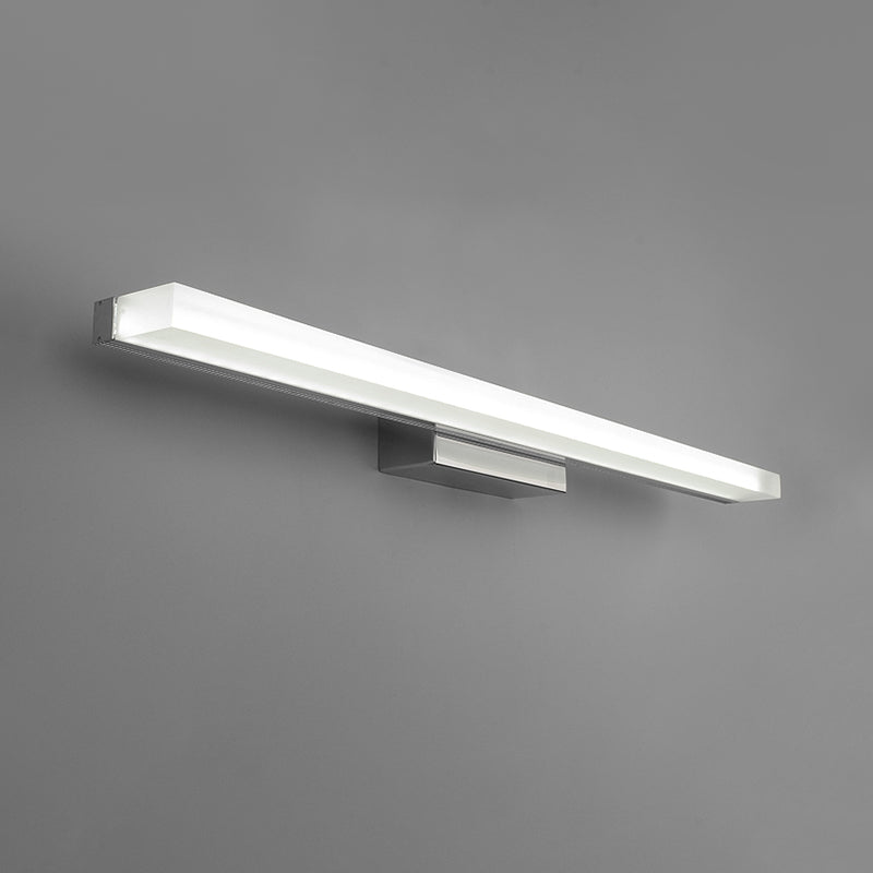 Led Nickel Wall Sconce Light With Modern Style For Toilets Elongated Acrylic Vanity Lighting