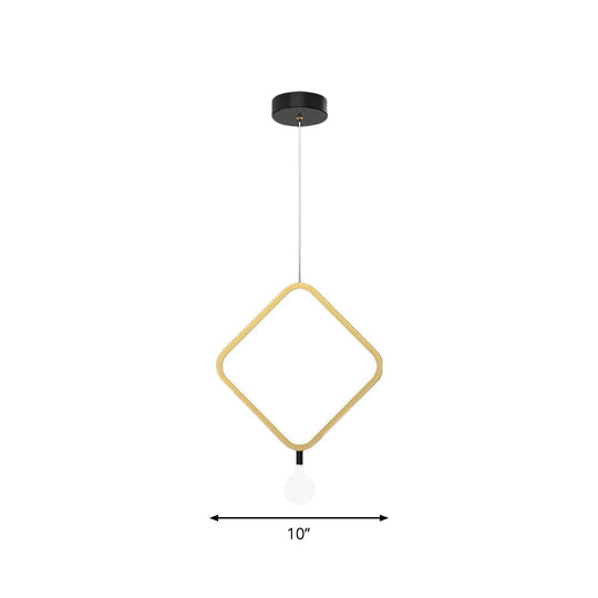 Minimal Aluminum Led Pendant Lamp With Milk Glass Shade - Warm/White Light