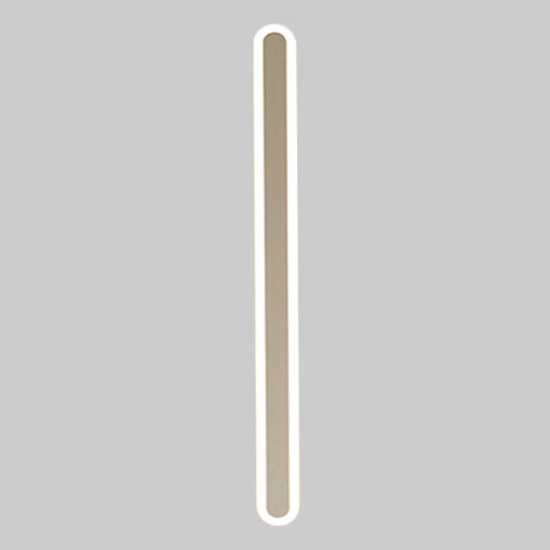 Modern Led Wall Sconce - White Elongated Acrylic Light Warm/White Lighting