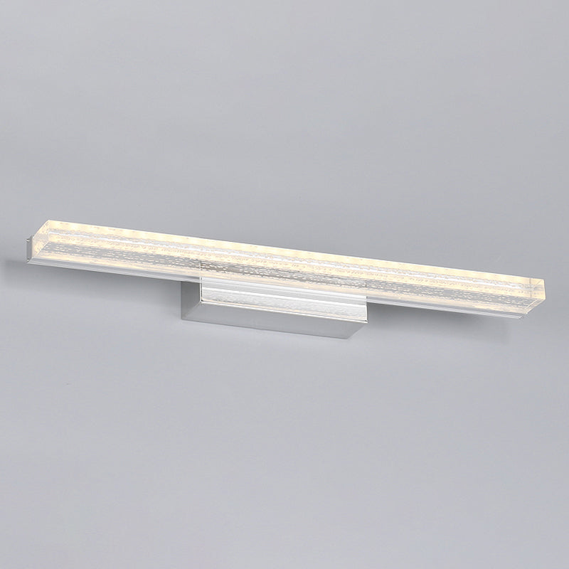 Modern Wall-Mounted Led Vanity Sconce With Acrylic Shade For Toilets In Warm/White Light