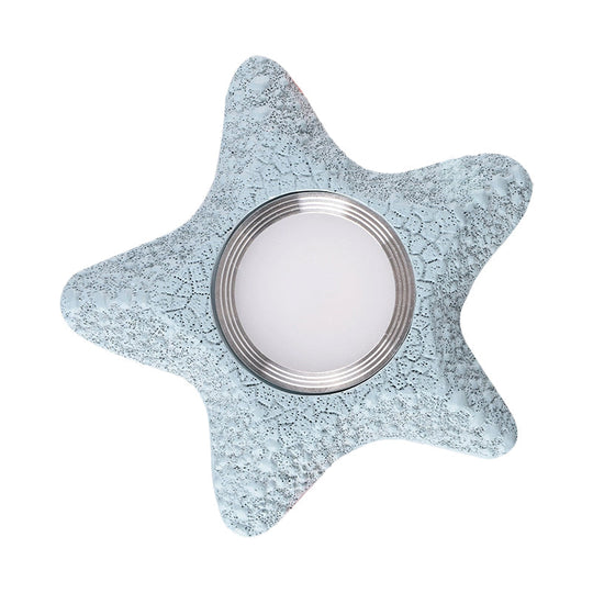 Navigate The Seas With Rudder Flush Mount Lighting Fixture For Kids Room In Blue Ceiling Light