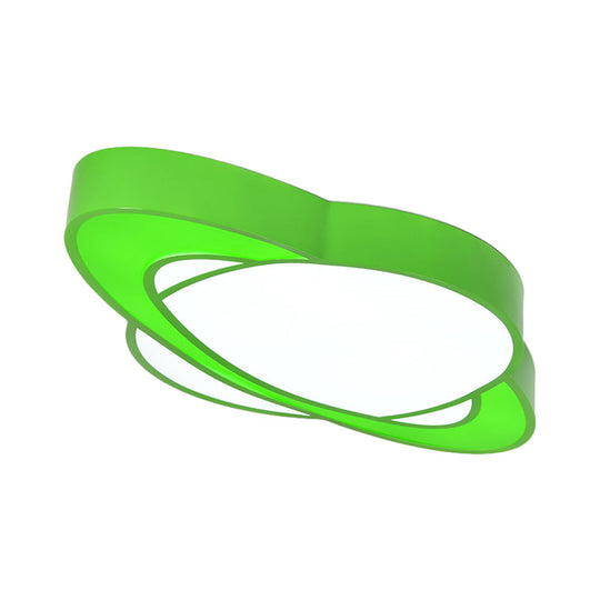 Children’s Style Acrylic Planet Flush Mount Led Ceiling Lamp - Vibrant Red/Yellow/Green Lighting