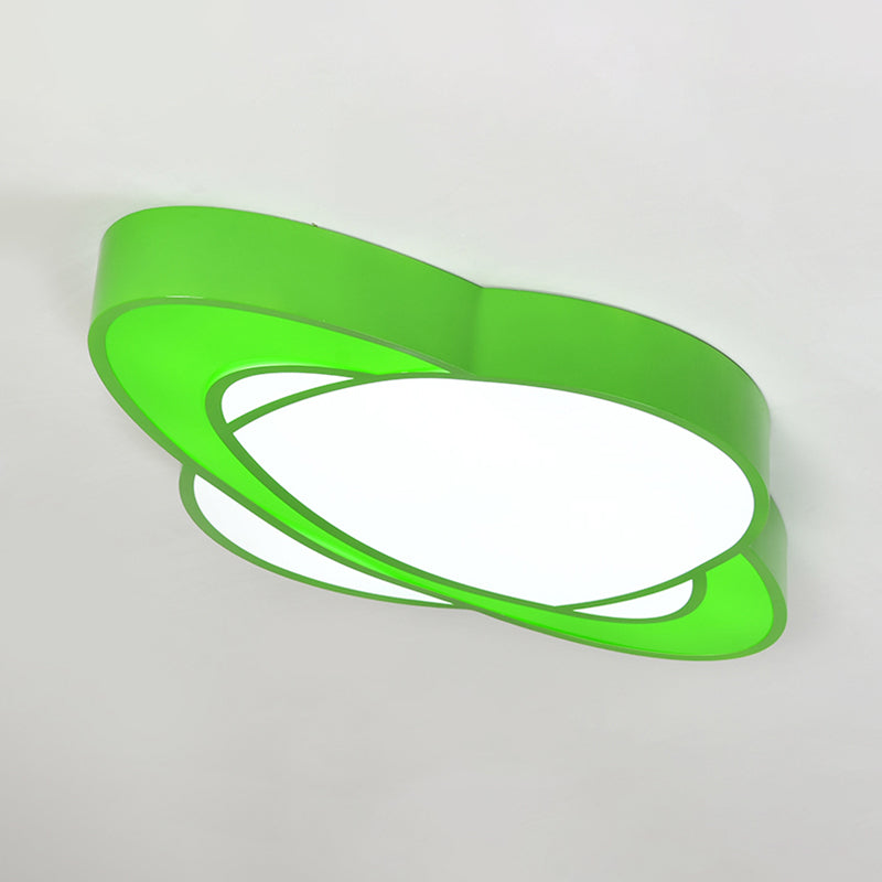 Children’s Style Acrylic Planet Flush Mount Led Ceiling Lamp - Vibrant Red/Yellow/Green Lighting