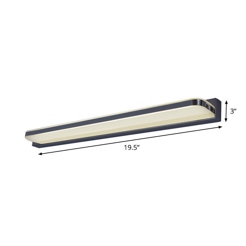 Modern Led Vanity Wall Sconce - Nickel Finish With Stainless-Steel Shade In Warm/White Light 16/19.5