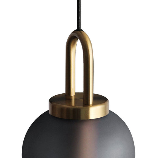 Modern Pendant Light For Dining Room - Clear/Smoky Glass Shade 1 5/6 Wide