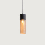 Amber Glass Single Light Pendant - Hotel Dining Table Hanging