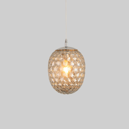 Modern Pineapple Pendant Light With Hammered Glass - Perfect For Dining Table 1 Head