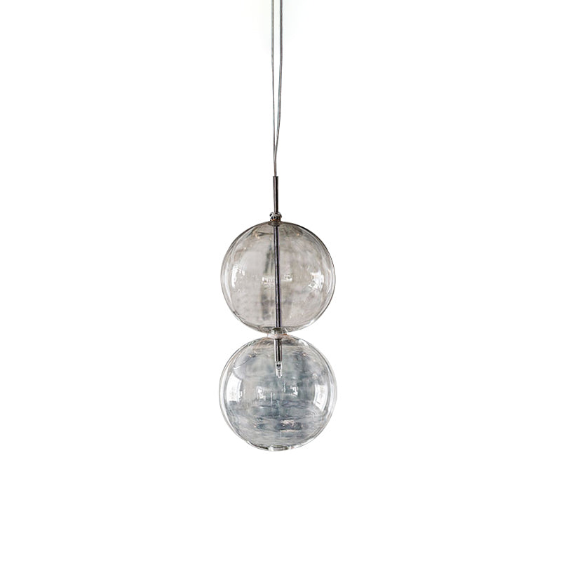 Clear Glass Gourd Pendant Light For Office And Hallway - Simple Elegant