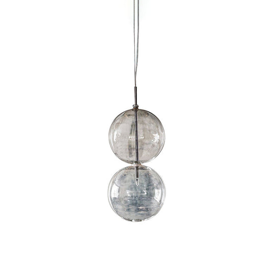 Clear Glass Gourd Pendant Light For Office And Hallway - Simple Elegant