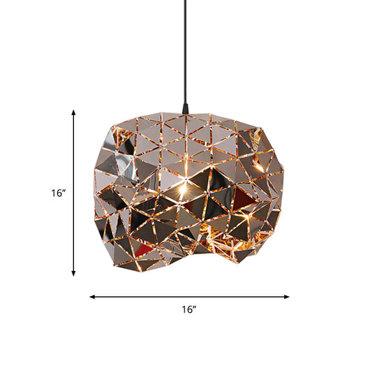 Metallic Polyhedron Pendant Light - Modern Hanging Lamp For Dining Table 1