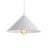 Macaron Style Metallic Pendant Light Fixture - Conic Shade Coffee Shop Ceiling Lamp (1 Bulb