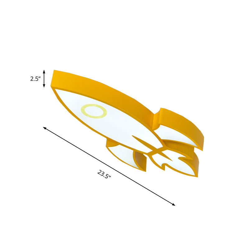 Contemporary Space Themed Ceiling Light For Child’s Bedroom - Acrylic Mount