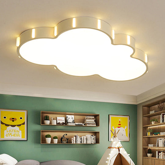 Modern Acrylic Cloud Ceiling Light For Adult Bedroom In White /
