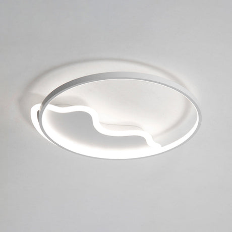 Modern Acrylic Mountain Flush Ceiling Light For Dining Room White / 18