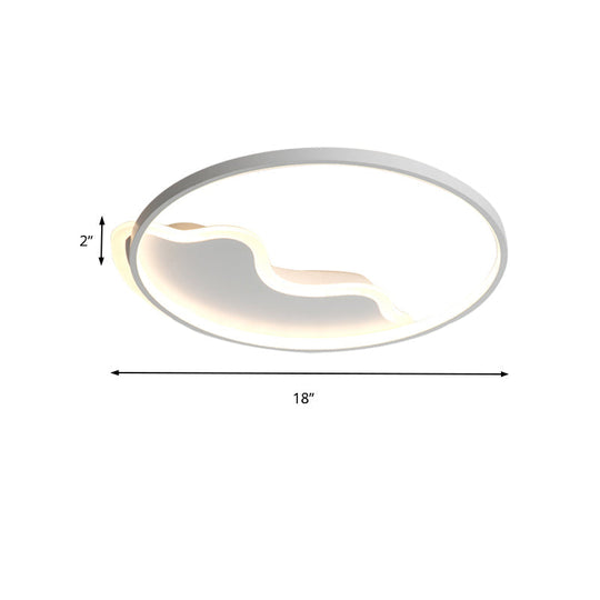 Modern Acrylic Mountain Flush Ceiling Light For Dining Room