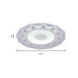 Modern White Sun Ceiling Light For Dining Room With Acrylic Flush Mount Design