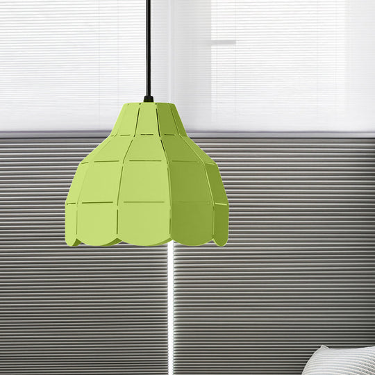 Macaron Scallop Dome Pendant Light - Pink/Yellow/Blue Perfect For Living Room