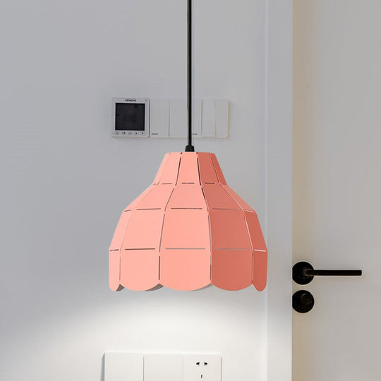 Macaron Scallop Dome Pendant Light - Pink/Yellow/Blue Perfect For Living Room