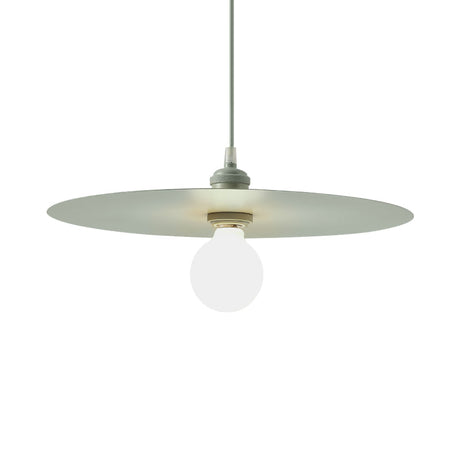 Macaron Pendant Light With Metal Disc Shade - Single Bulb Multi-Color Options