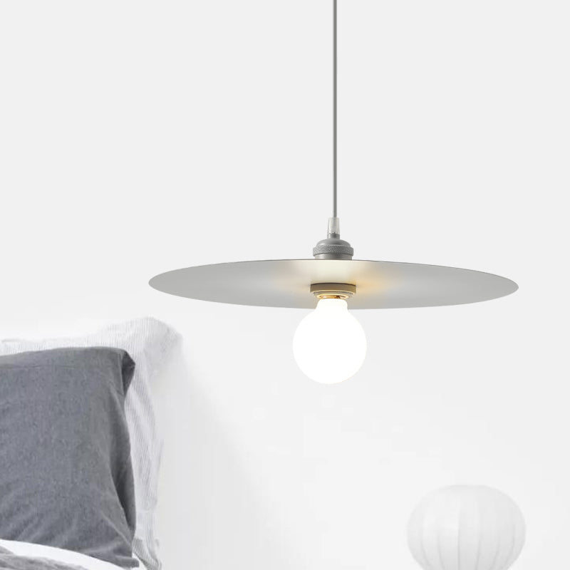 Macaron Pendant Light With Metal Disc Shade Multi Color Options And Single Bulb